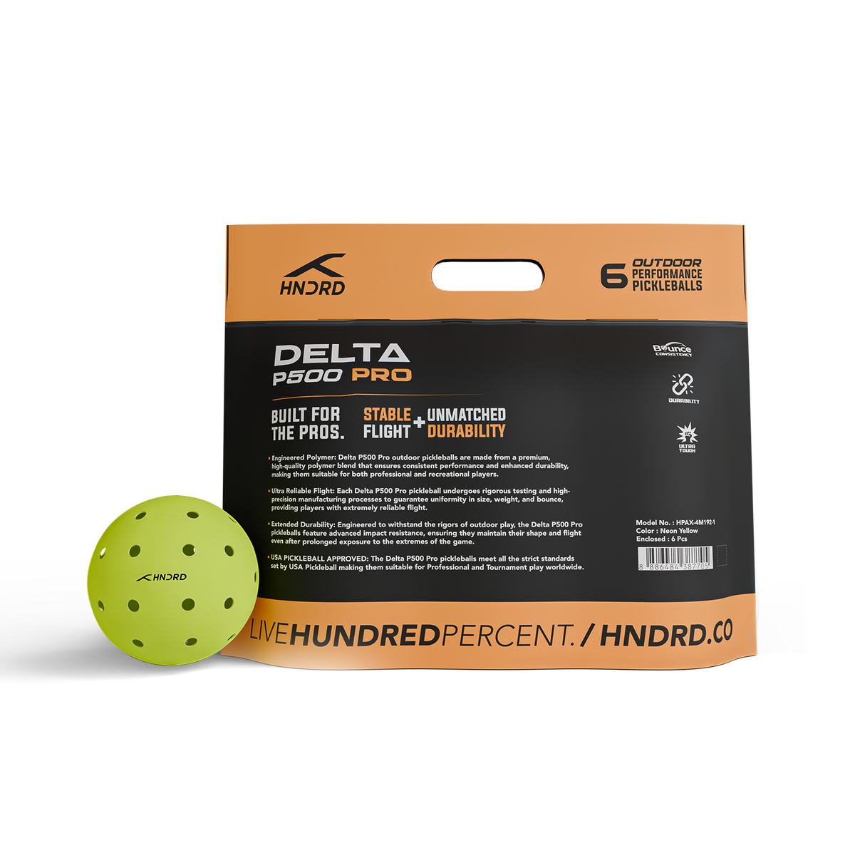 Bóng Pickleball Delta P500 Pro (Pack of 6)